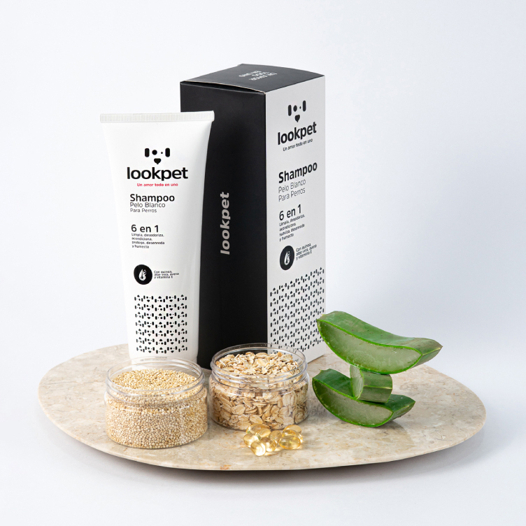 Shampoo 6 en 1 para Perros Pelo Blanco - 250ml