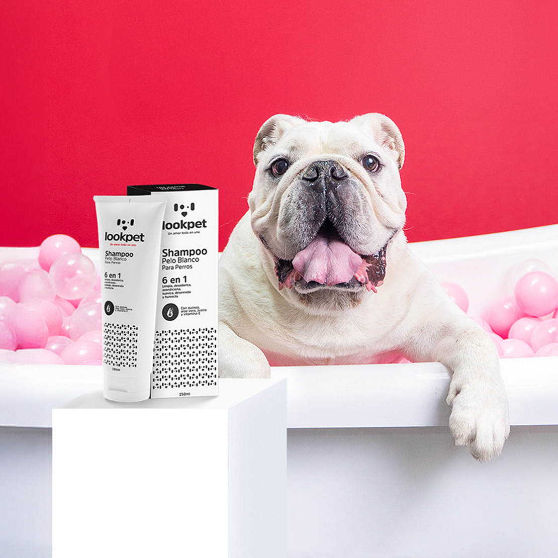 Shampoo 6 en 1 para Perros Pelo Blanco
