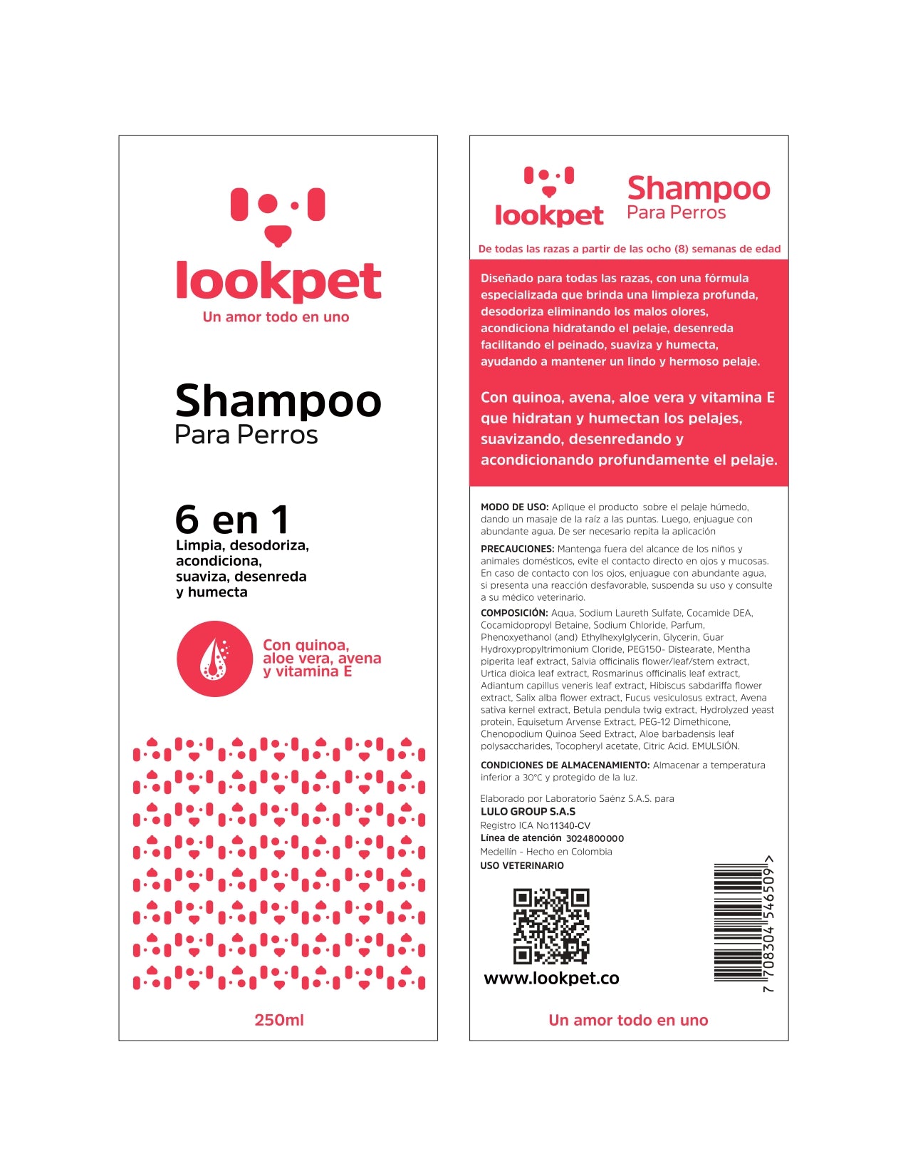 Shampoo 6 en 1 para Perros de Todas las Razas - 250ml