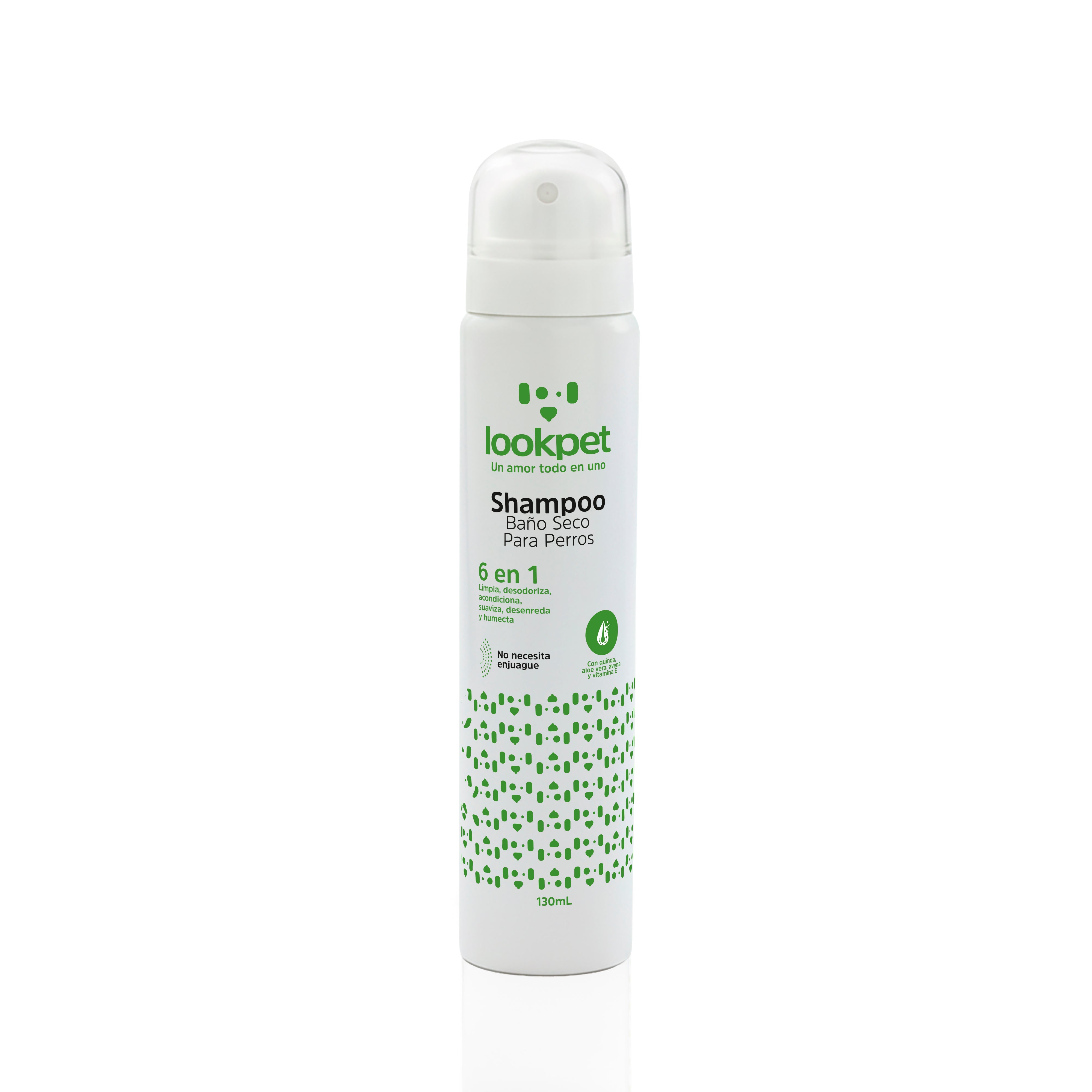 Shampoo Baño Seco 6 en 1 para Perros - 130 ml