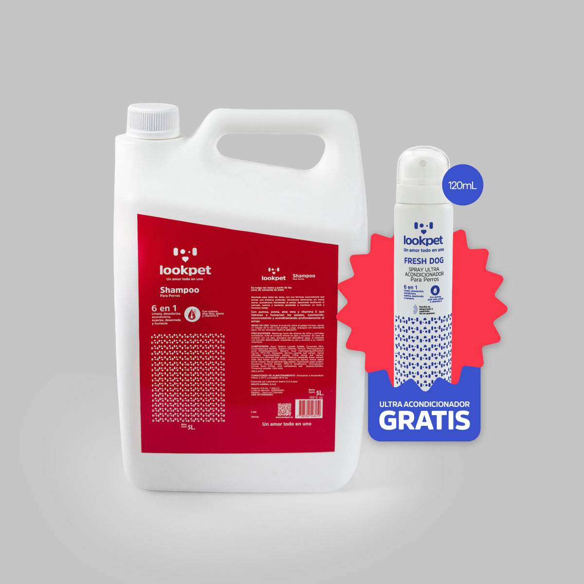 Shampoo 6 en 1 para Perros de Todas las Razas - 5L